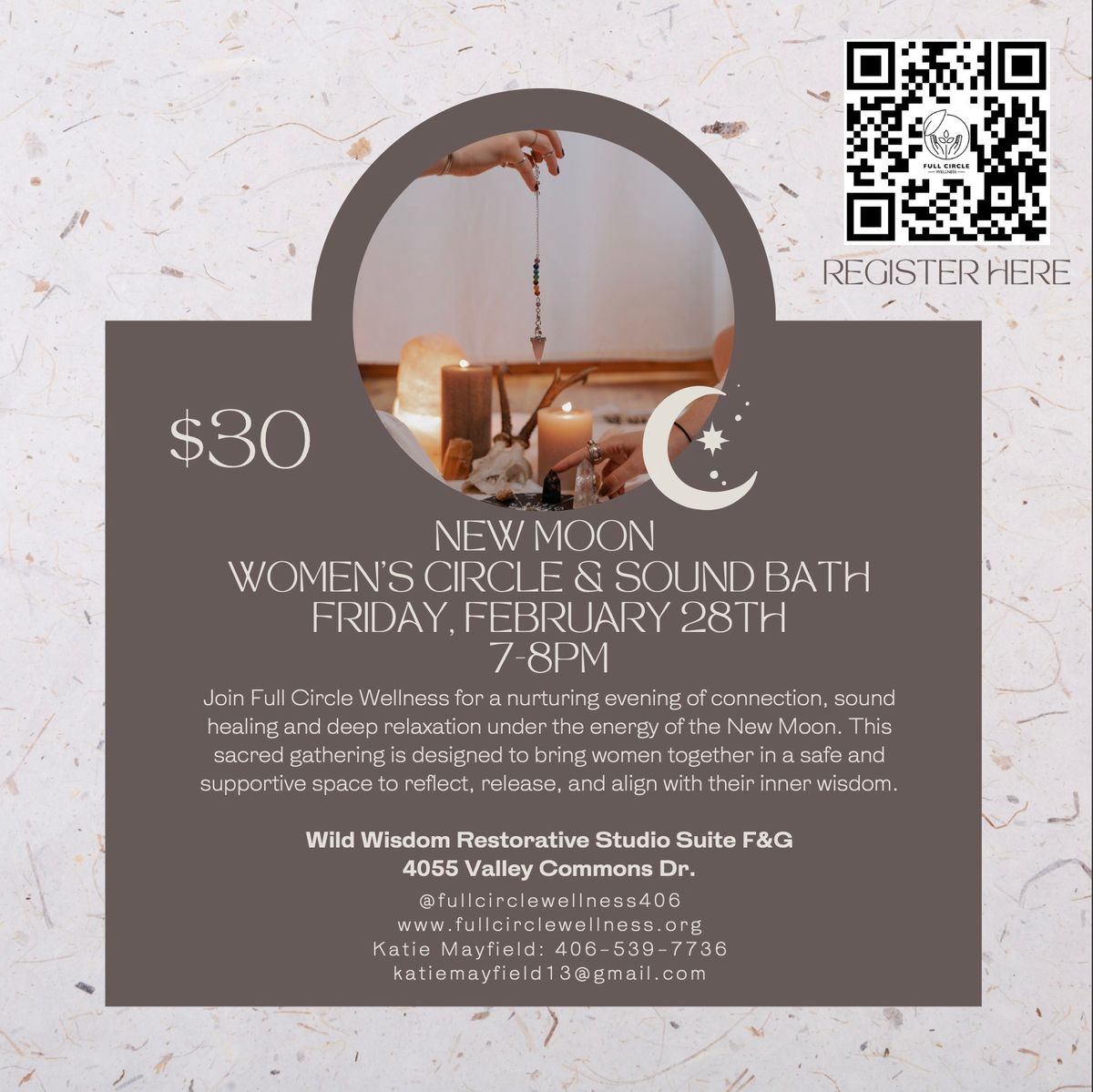 New Moon Women's Circle & Sound Bath 