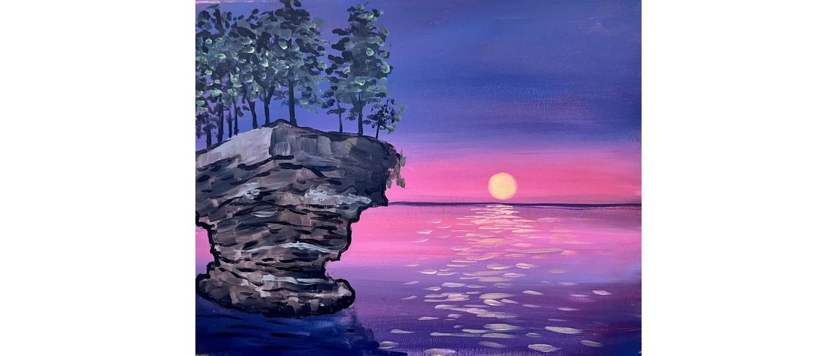 Sunset At Pictured Rock| Paint Party | Cadillac