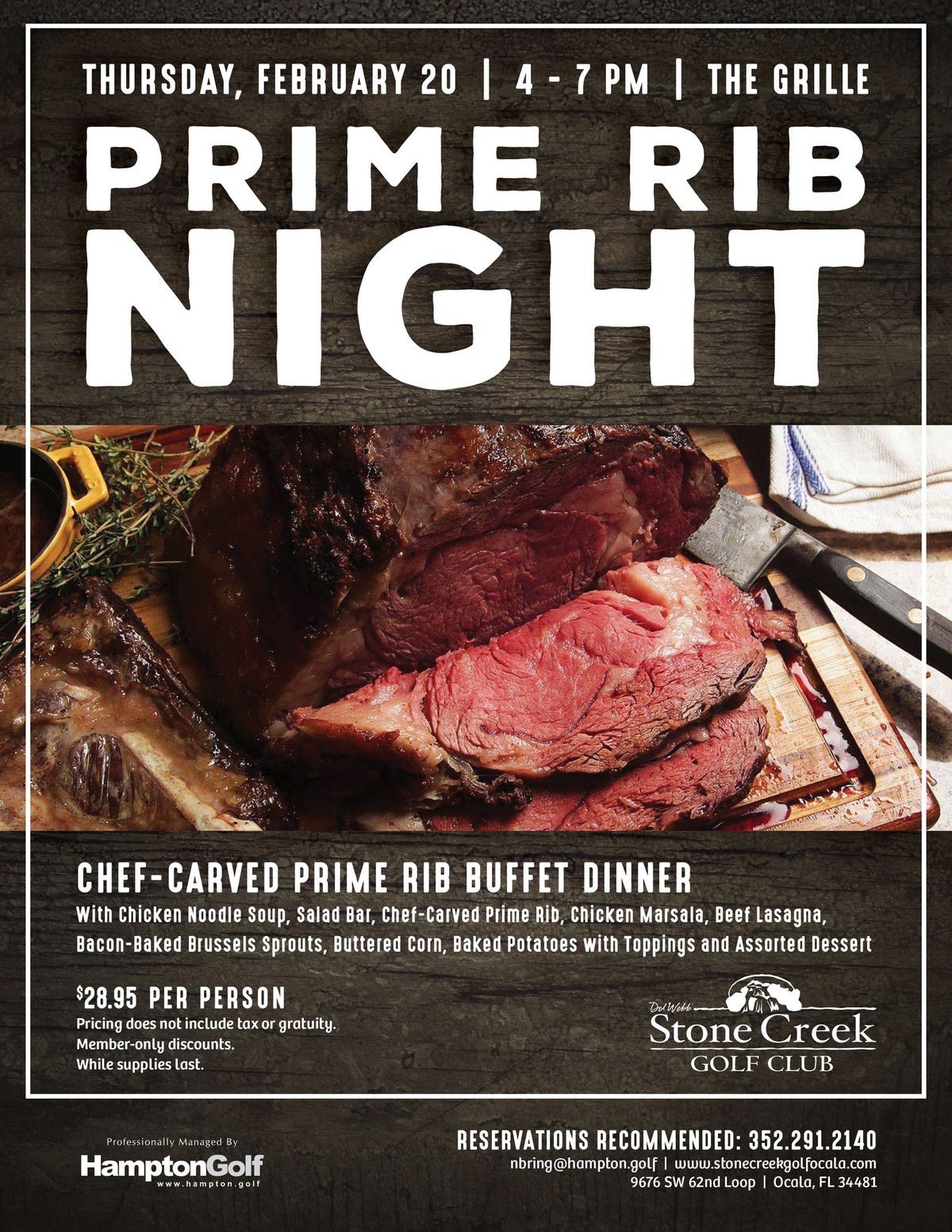 Prime Rib Night