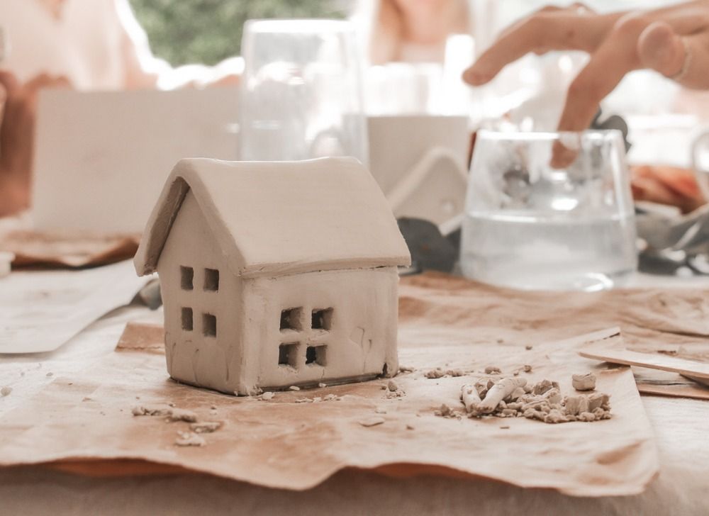 Air Dry Clay Houses and Tealight Holders Workshop