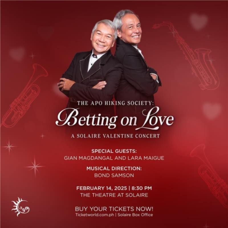 Apo Hiking Society Valentine's Day Concert at Solaire