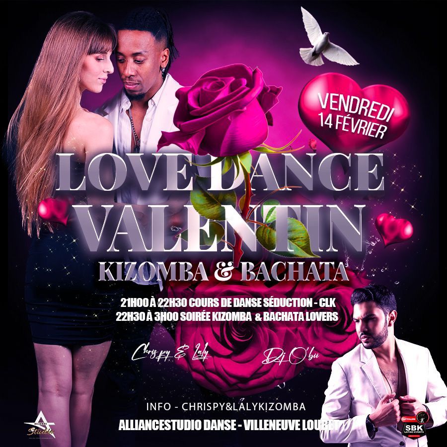 Love Dance Valentin cours et soir\u00e9e Kizomba | Bachata avec Chris Py & Laly 