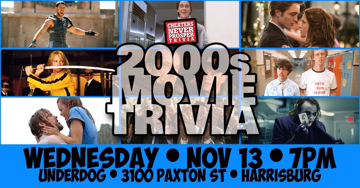 2000s Movie Trivia at Underdog Bar & Grill in Harrisburg 