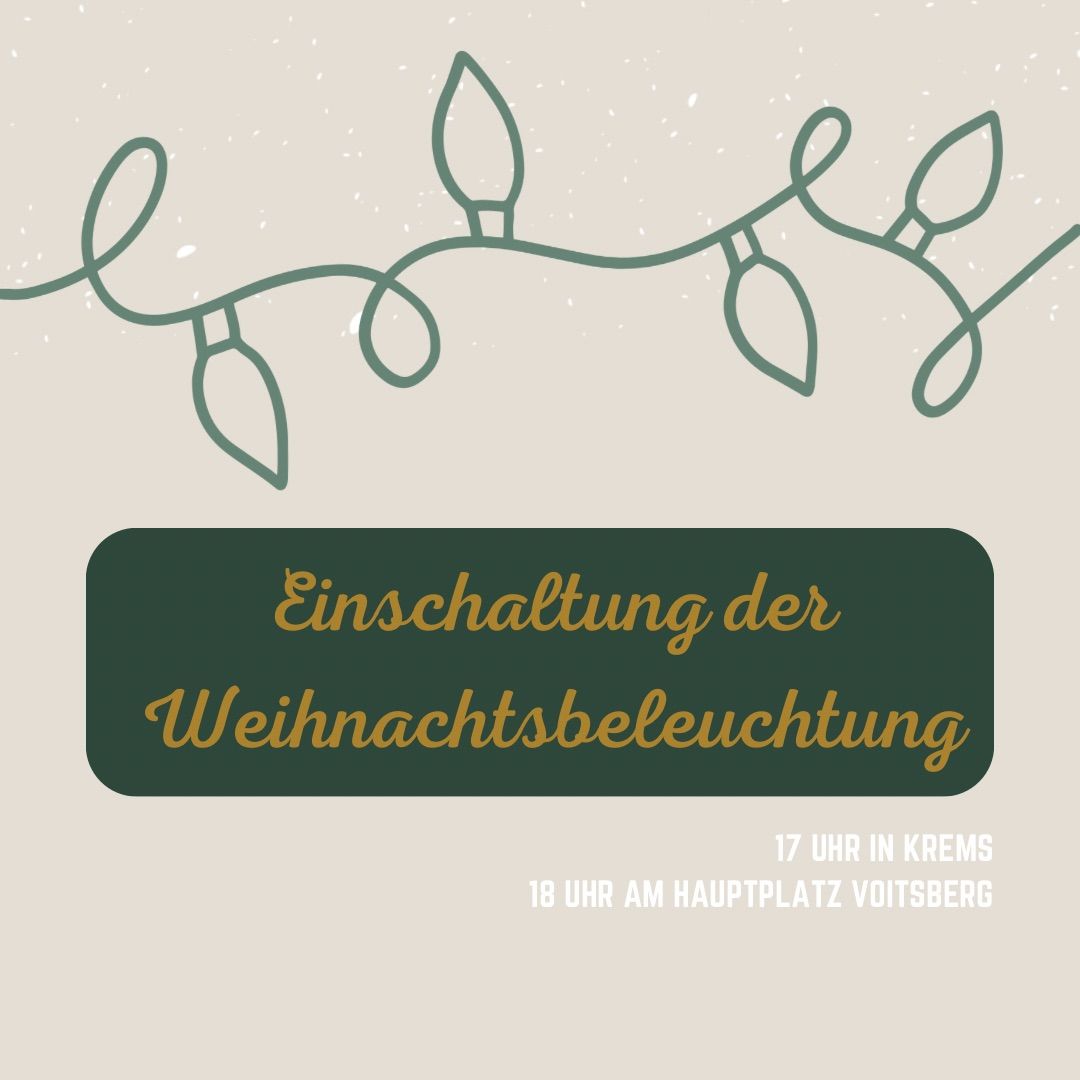 Einschaltung der Weihnachtsbeleuchtung in Voitsberg