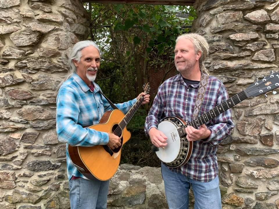 Painted Mandolin Duo at Woodhouse Blending & Brewing