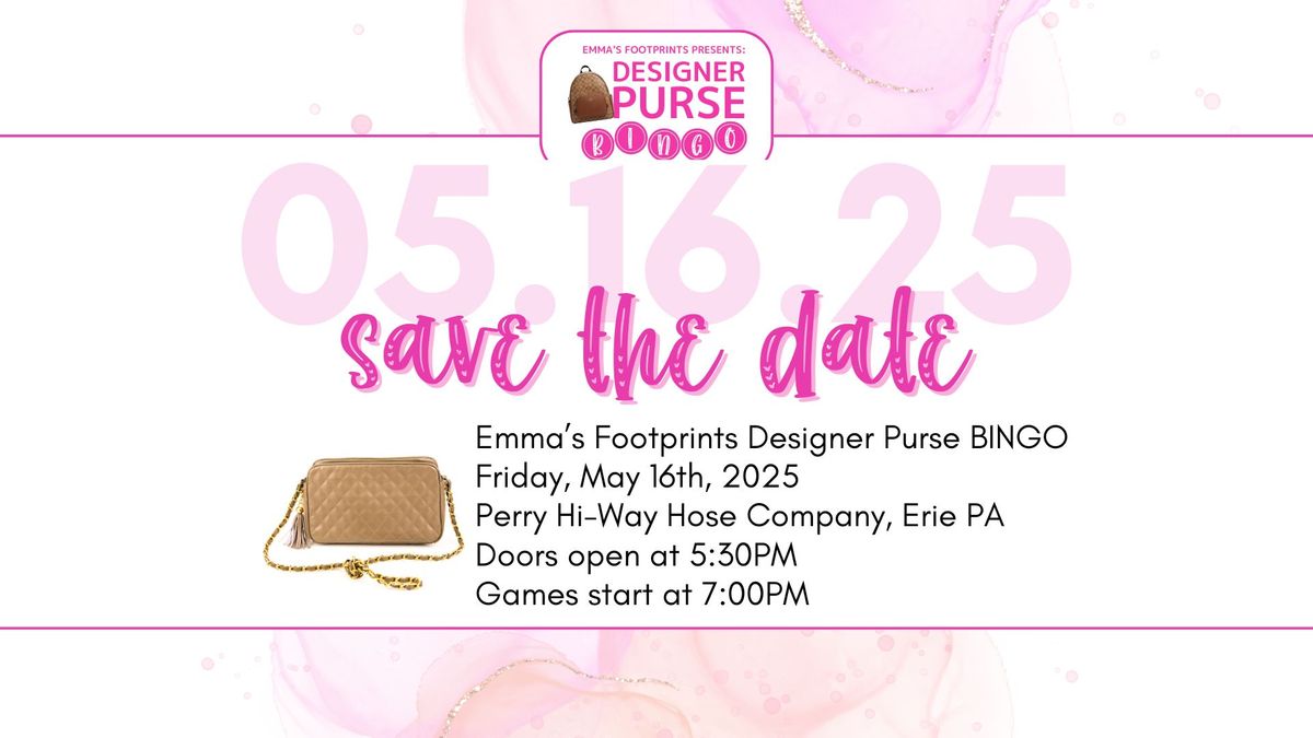 Designer Purse Bingo with Emma's Footprints