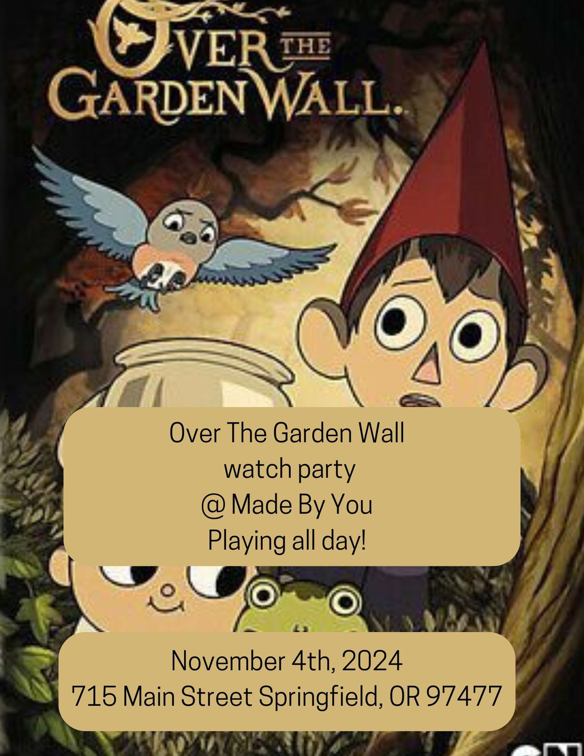 Over The Garden Wall- Watch Party @ Made By You