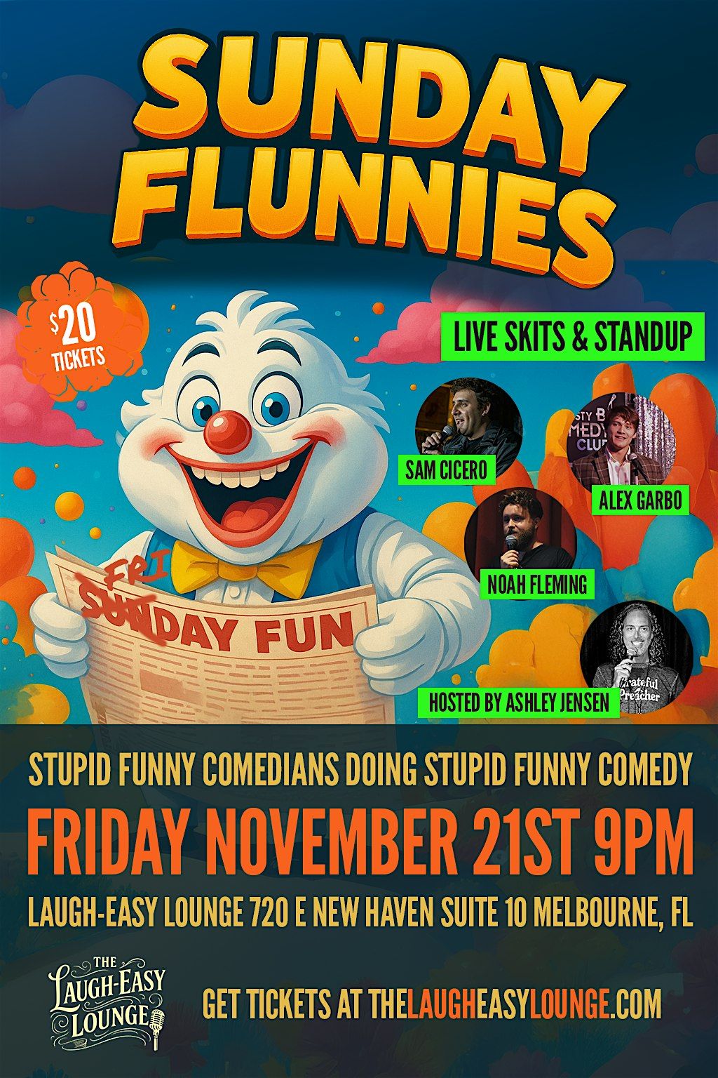 Sunday Flunnies at The Laugh-Easy Lounge