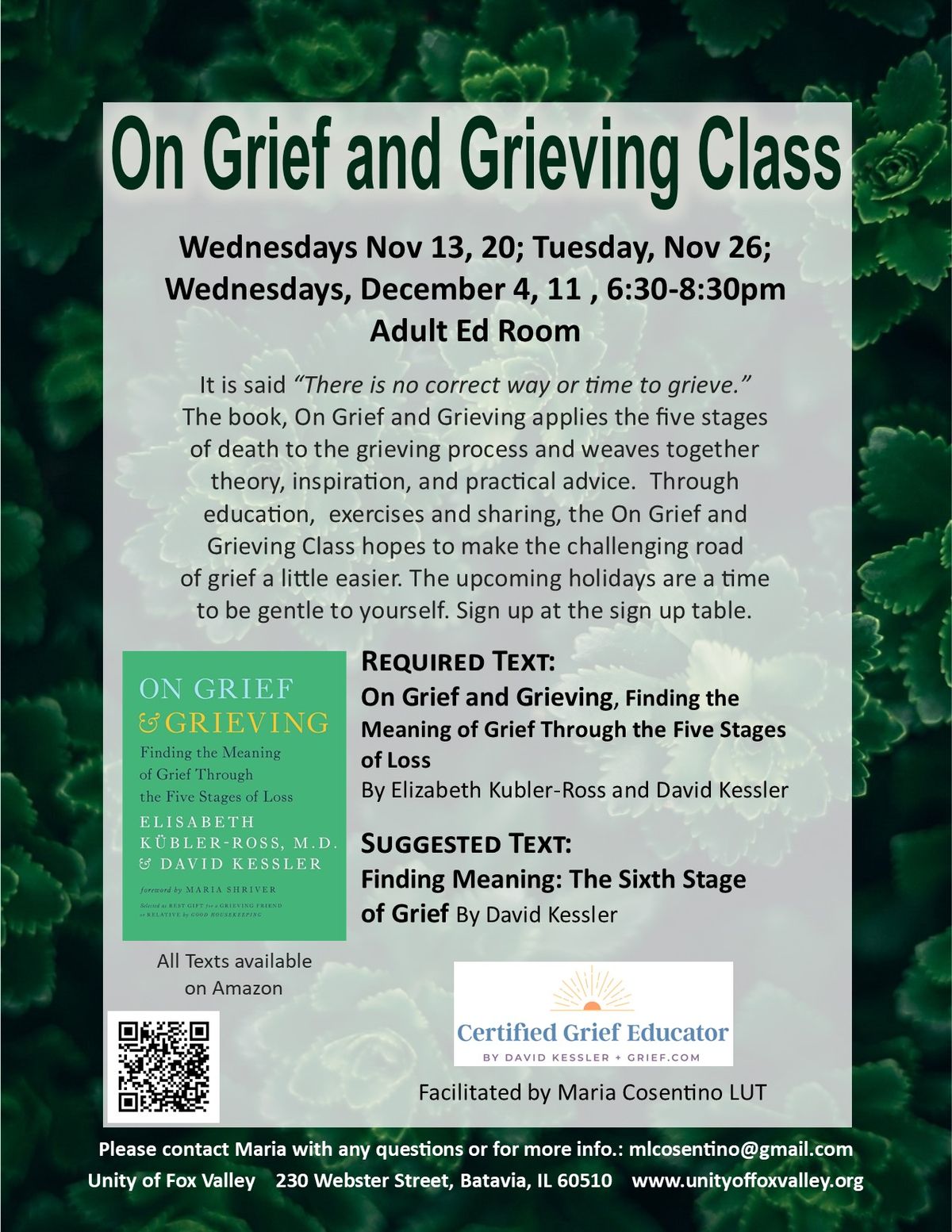 On Grief & Grieving Class