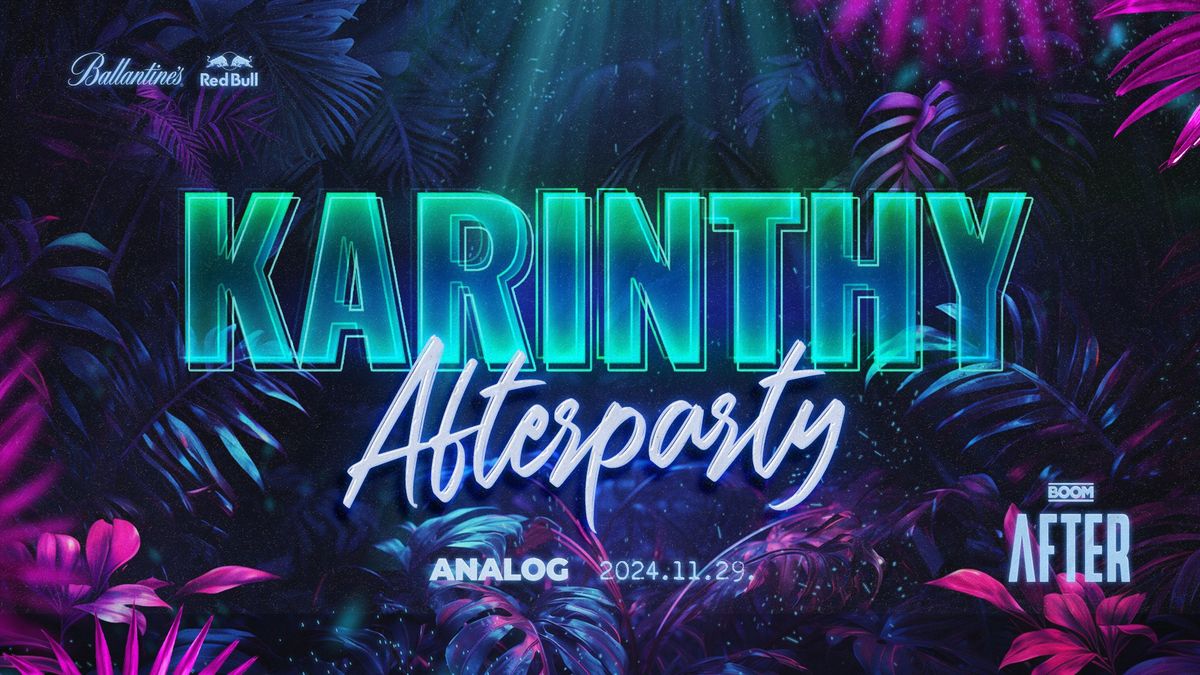 Karinthy X BOOM Szalagavat\u00f3 Afterparty \u2794 11.29