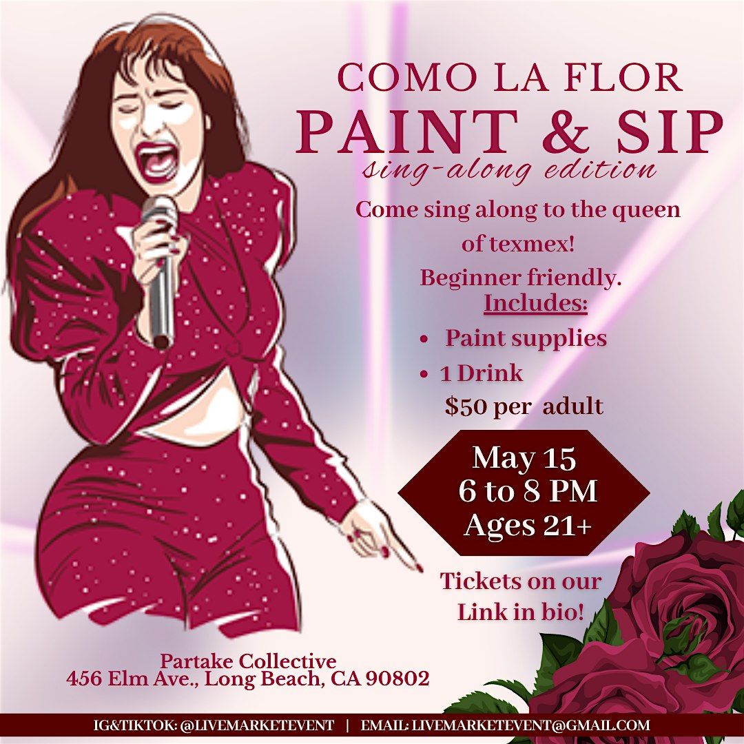 Como La Flor Paint & Sip | Selena-Inspired Night