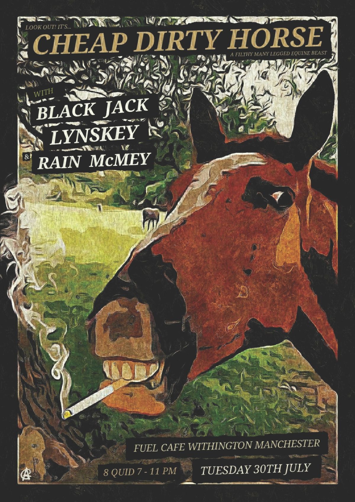 Cheap Dirty Horse, Black Jack, Lynskey, Rain McMey @ Manchester Fuel Cafe Bar