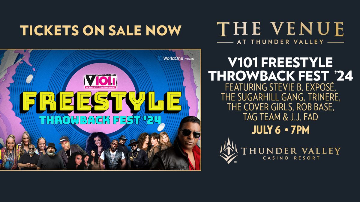 V101 Freestyle Throwback Fest '24 featuring Stevie B, Expos\u00e9, The Sugarhill Gang, Trinere and more!