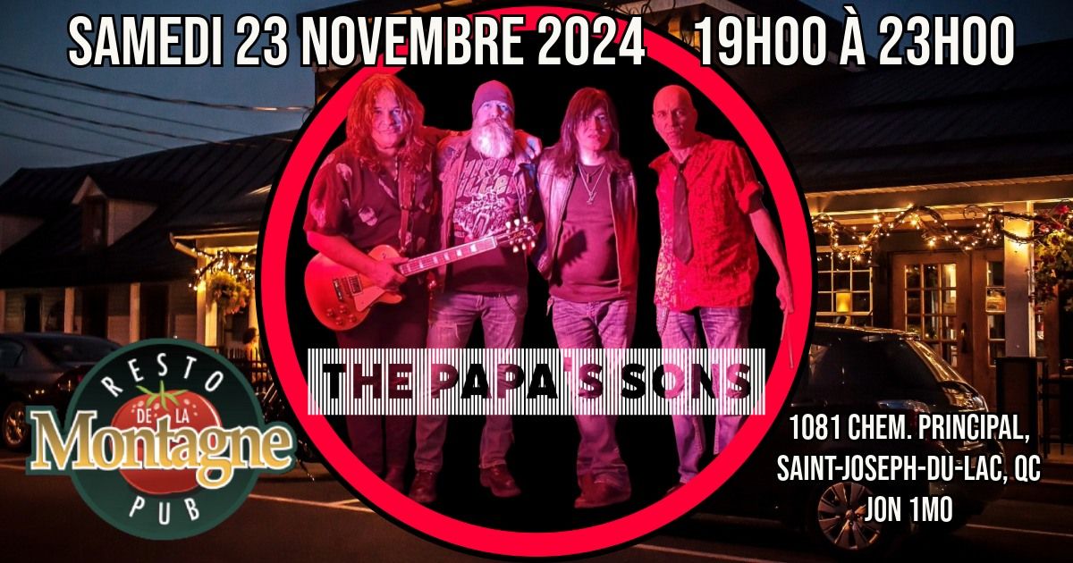 THE PAPA'S SONS au Resto-Pub de la Montagne le 23 novembre 2024