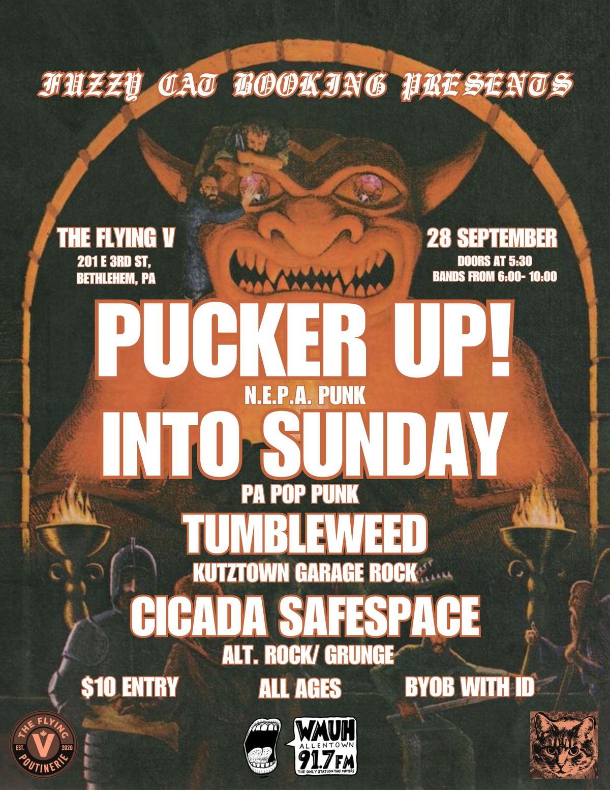 FCB PRESENTS: Pucker Up!, Into Sunday, Tumbleweed, Cicada Safespace