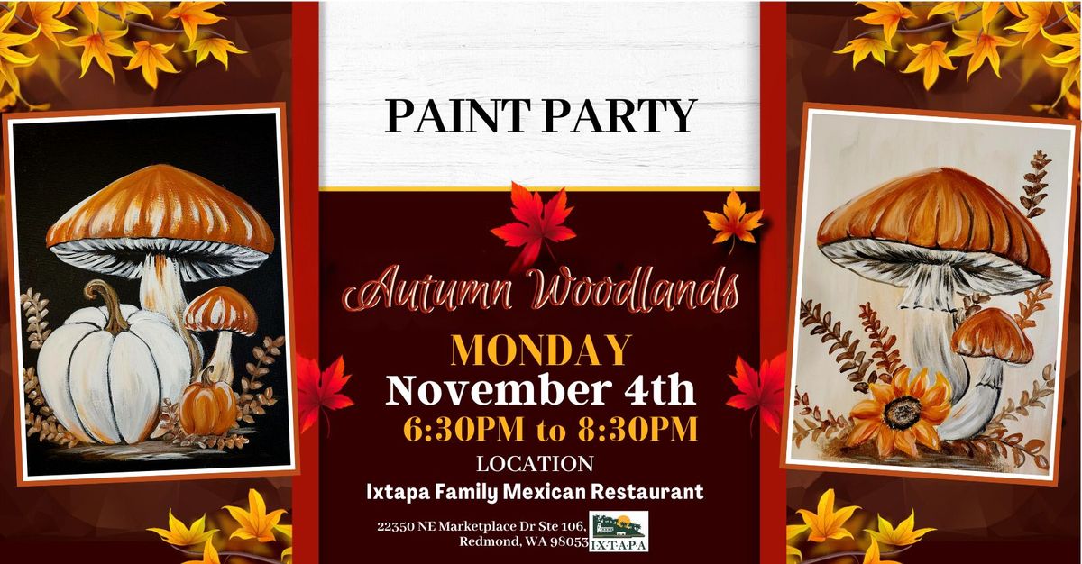 Autumn Woodlands Paint Party