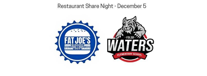 Restaurant Share Night - Fat Joe's Burgers & Brew