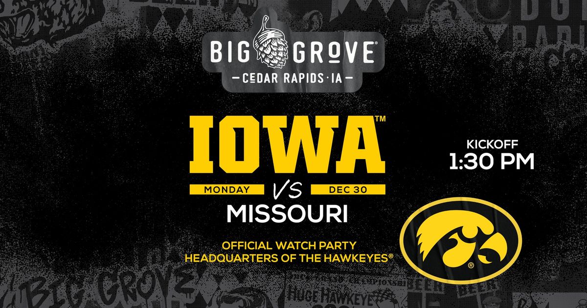 Iowa Football Watch Party at Big Grove Cedar Rapids | Iowa vs. Missouri