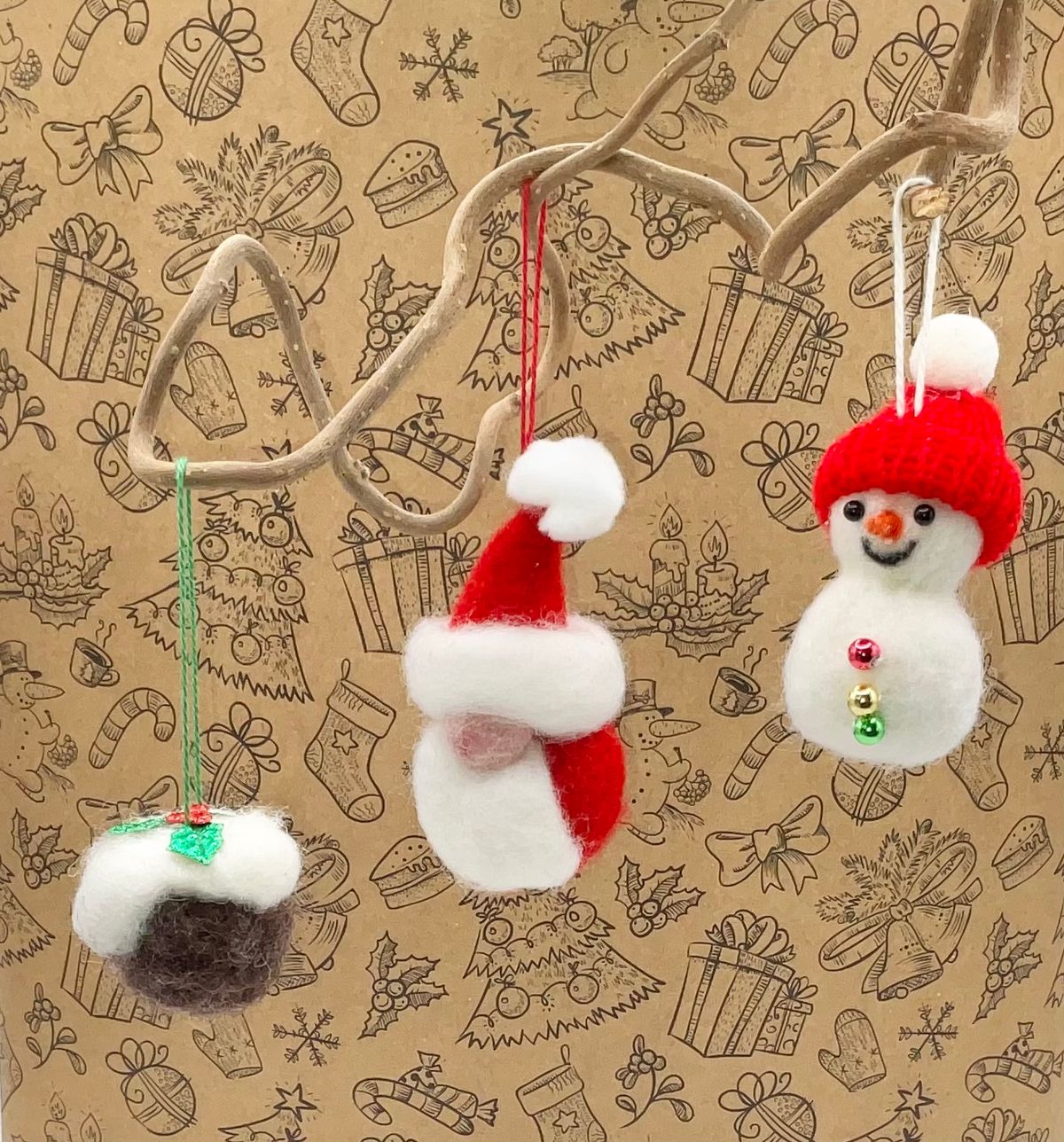 Christmas decorations - Needle felting workshop