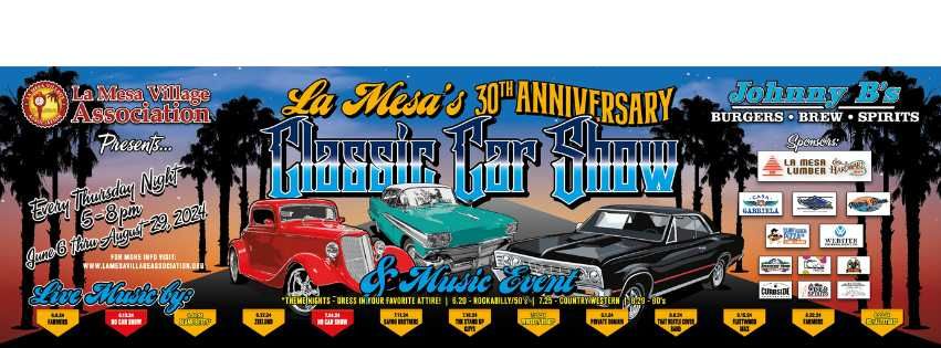 30th Annual La Mesa Classic Car Show & Live Music Event