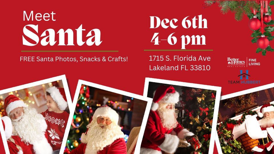 Meet Santa with FREE Photos, Snacks and Crafts!