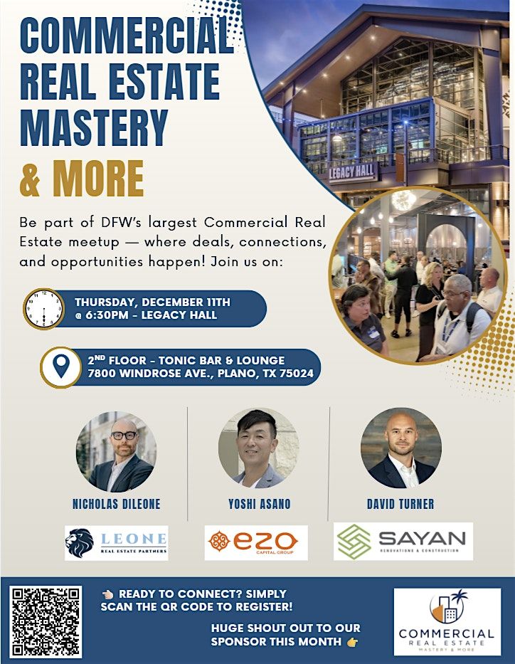 Monthly Commercial Real Estate Mastery & More - December