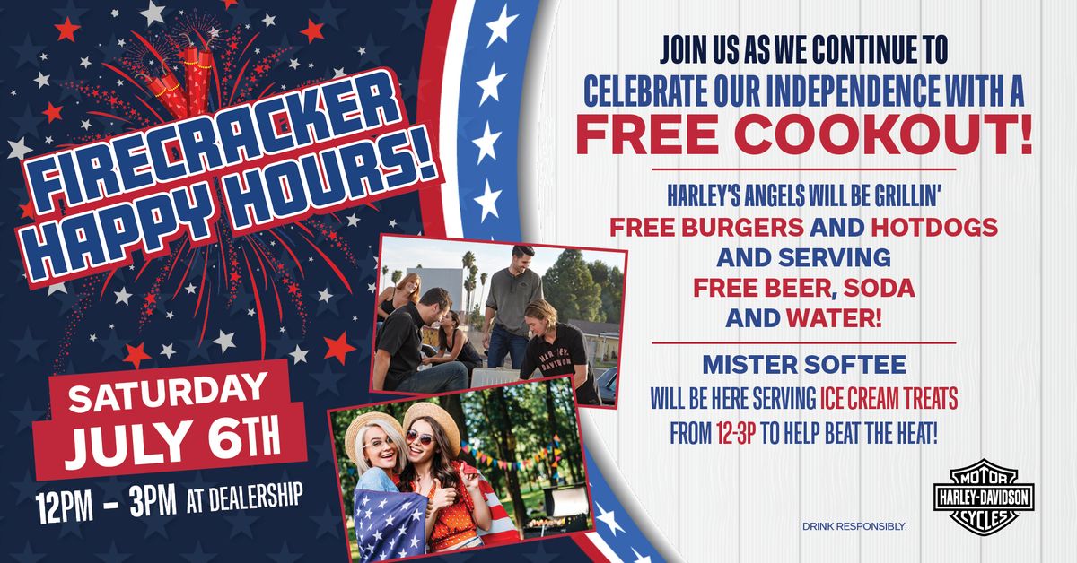 Firecracker Happy Hours!