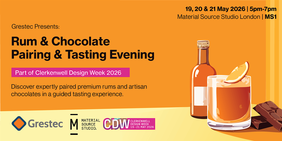 Rum & Chocolate Pairing Evening: Part of Clerkenwell Design Week 2026