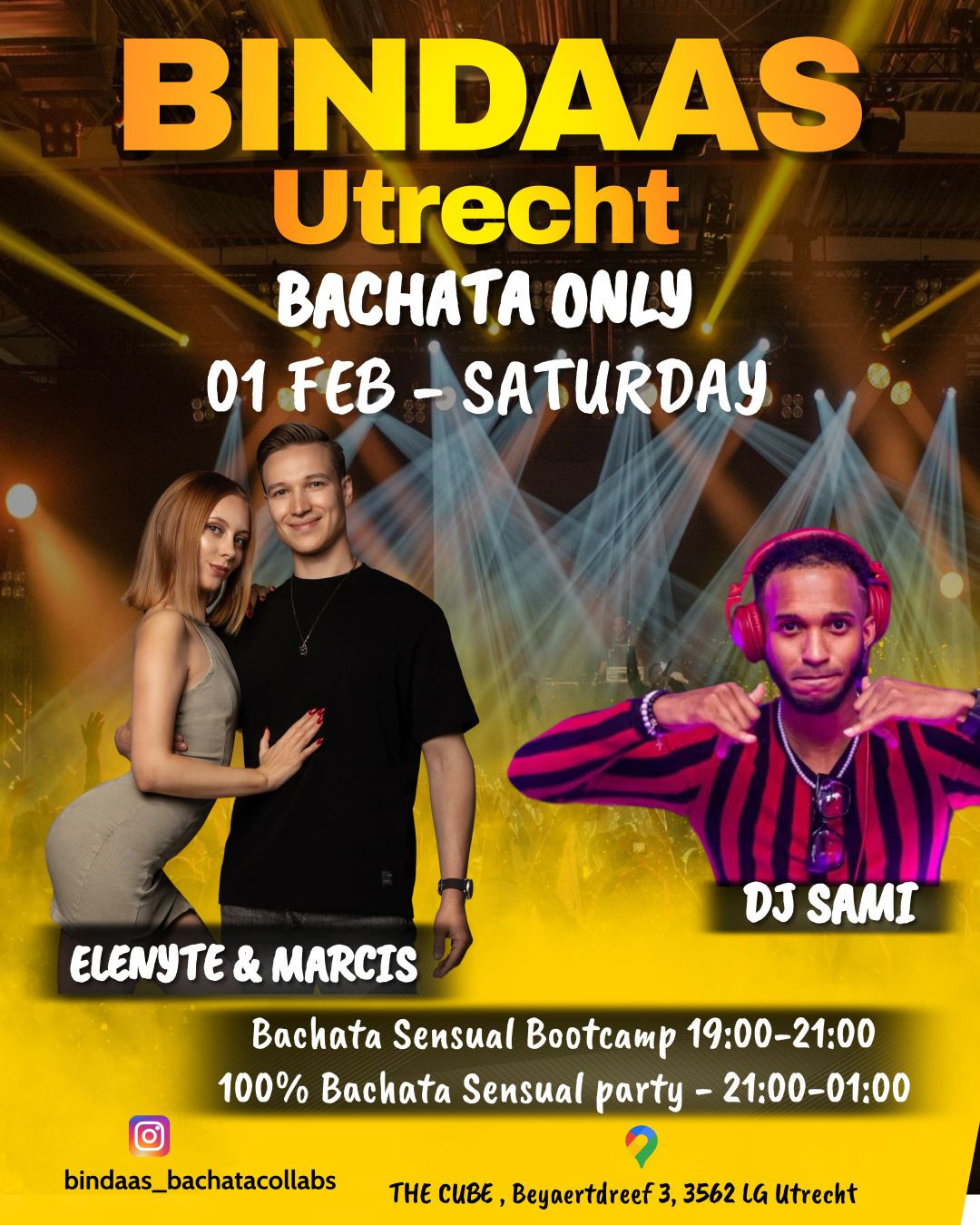 BINDAAS UTRECHT - Bachata Sensual Bootcamp & 100% Bachata Sensual Party - February 1,2025