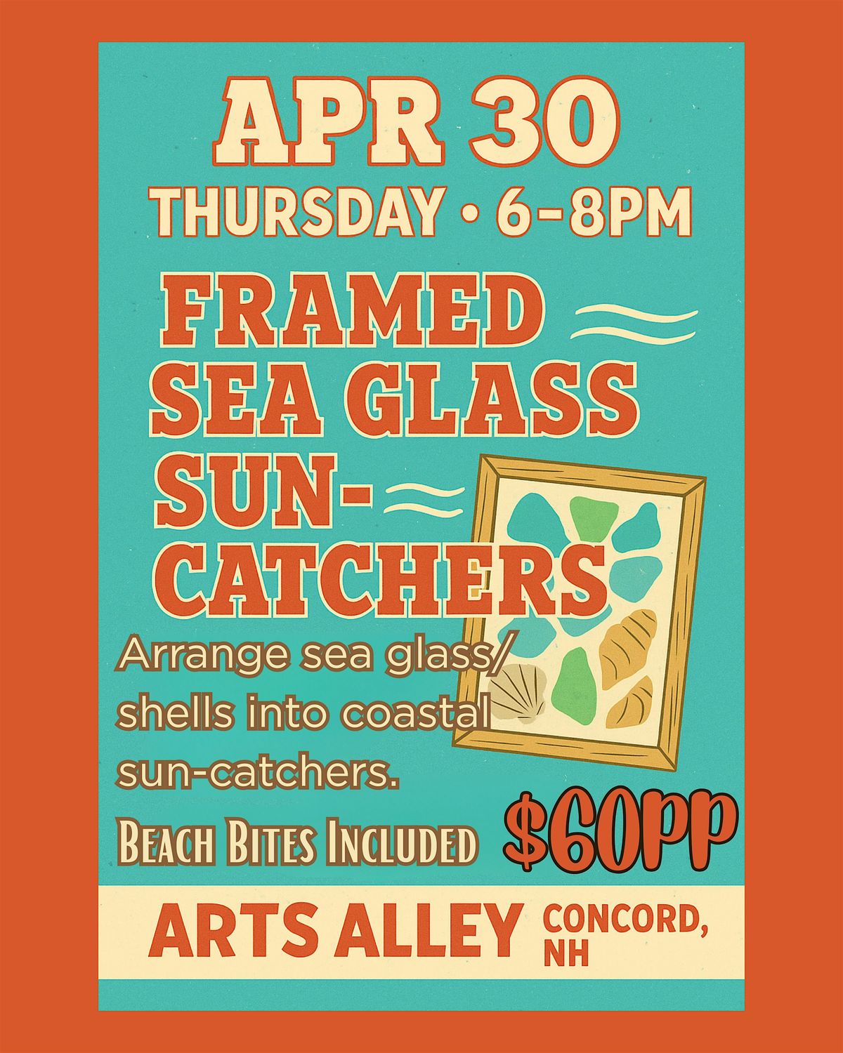 Framed Sea Glass Sun-Catcher Workshop