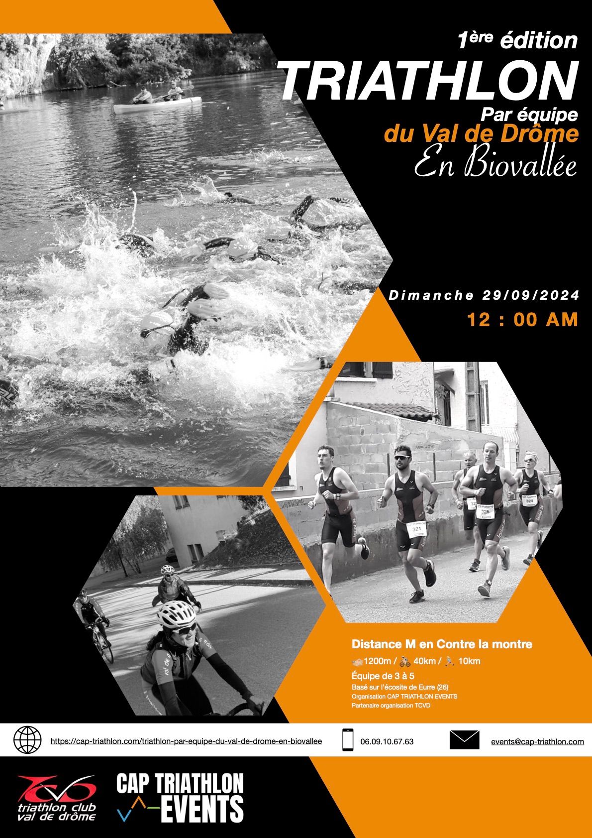 Triathlon par \u00e9quipe du Val de Dr\u00f4me en Biovall\u00e9e's