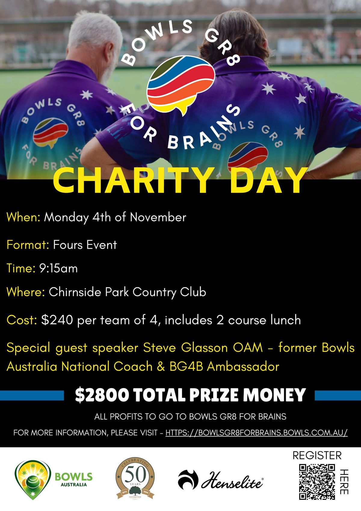 Bowls GR8 for Brains Charity Day