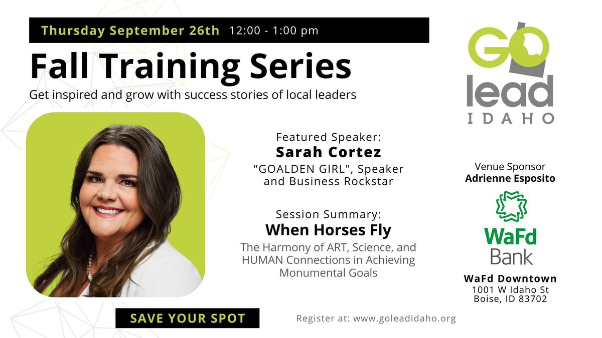 Go Lead Training Series Session 2: When Horses Fly with Sarah Cortez