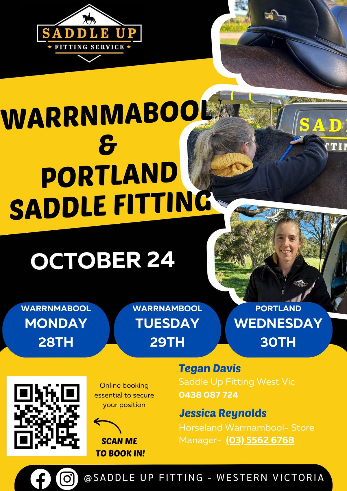 Warrnambool and Portland Saddle fitting