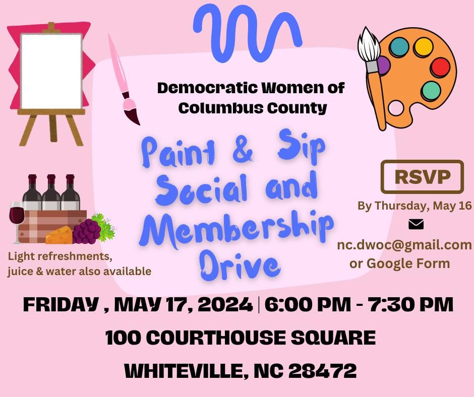 Paint and Sip ? Social & Membership Drive 