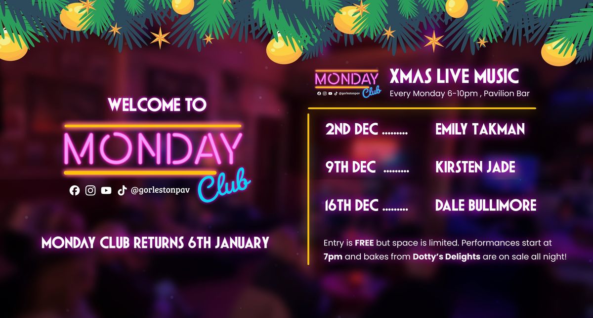 Monday Club - FREE Live Music at the Pav