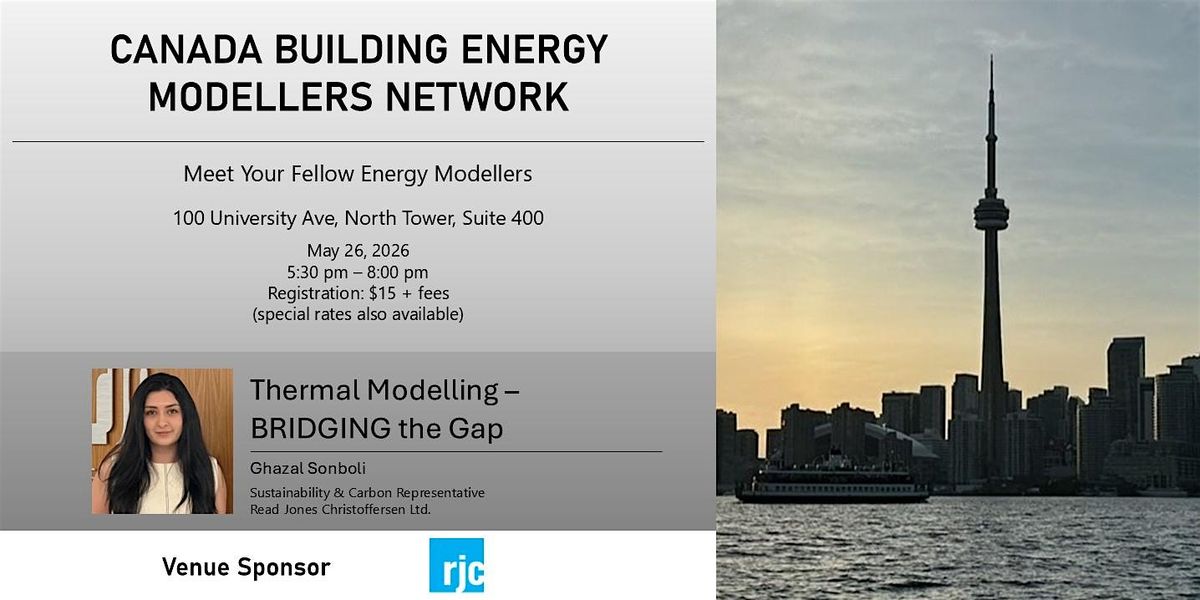 Canada Building Energy Modellers Networking Event - Toronto May 2026