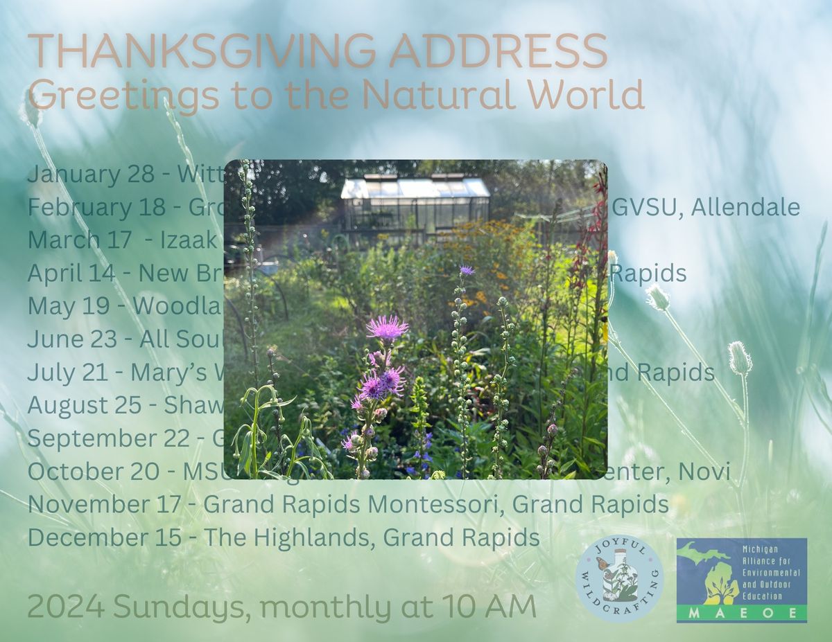 Thanksgiving Address: Greetings to the Natural World