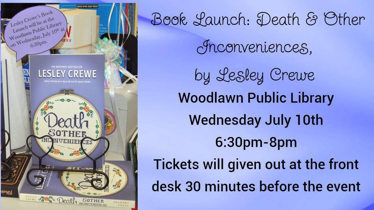 Book Launch: Death & Other Inconveniences by Lesley Crewe