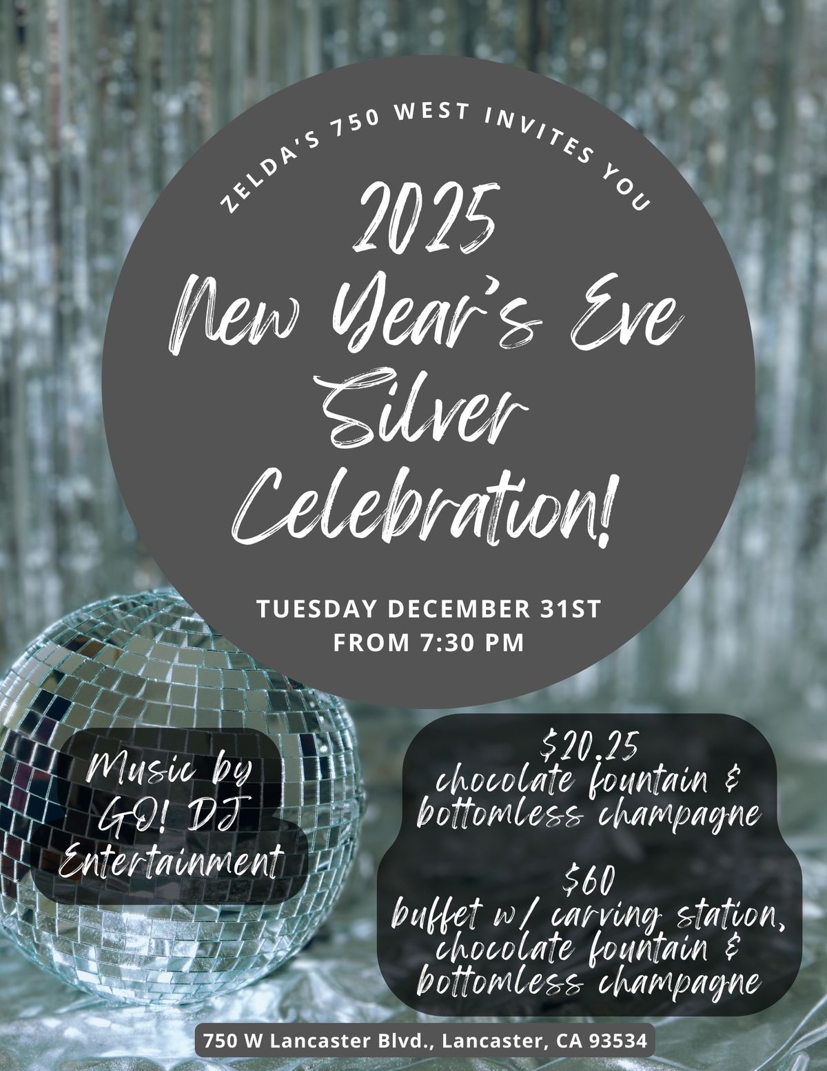 Zelda\u2019s 2025 NYE Silver Celebration!