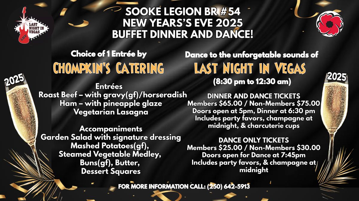 New Year's Eve Dinner & Dance!