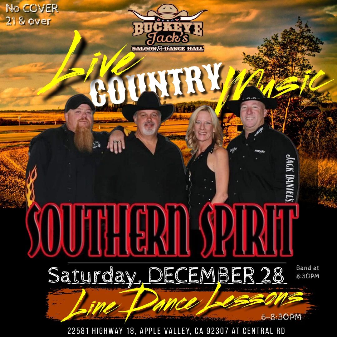 Saturday night LIVE MUSIC \ud83c\udfb6 with SOUTHERN SPIRIT at Buckeye Jack\u2019s 