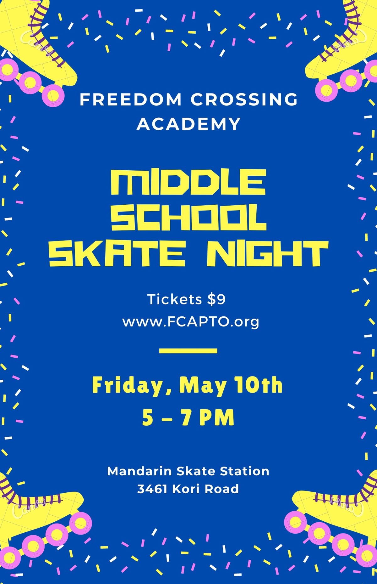 FCA Middle School Skate Night