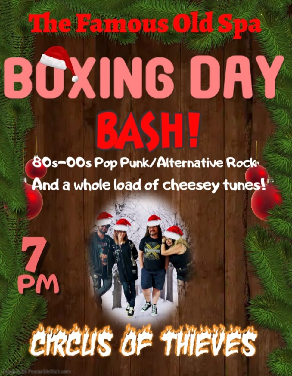 Circus of Thieves Big Boxing Day Bash at The Famous Old Spa!