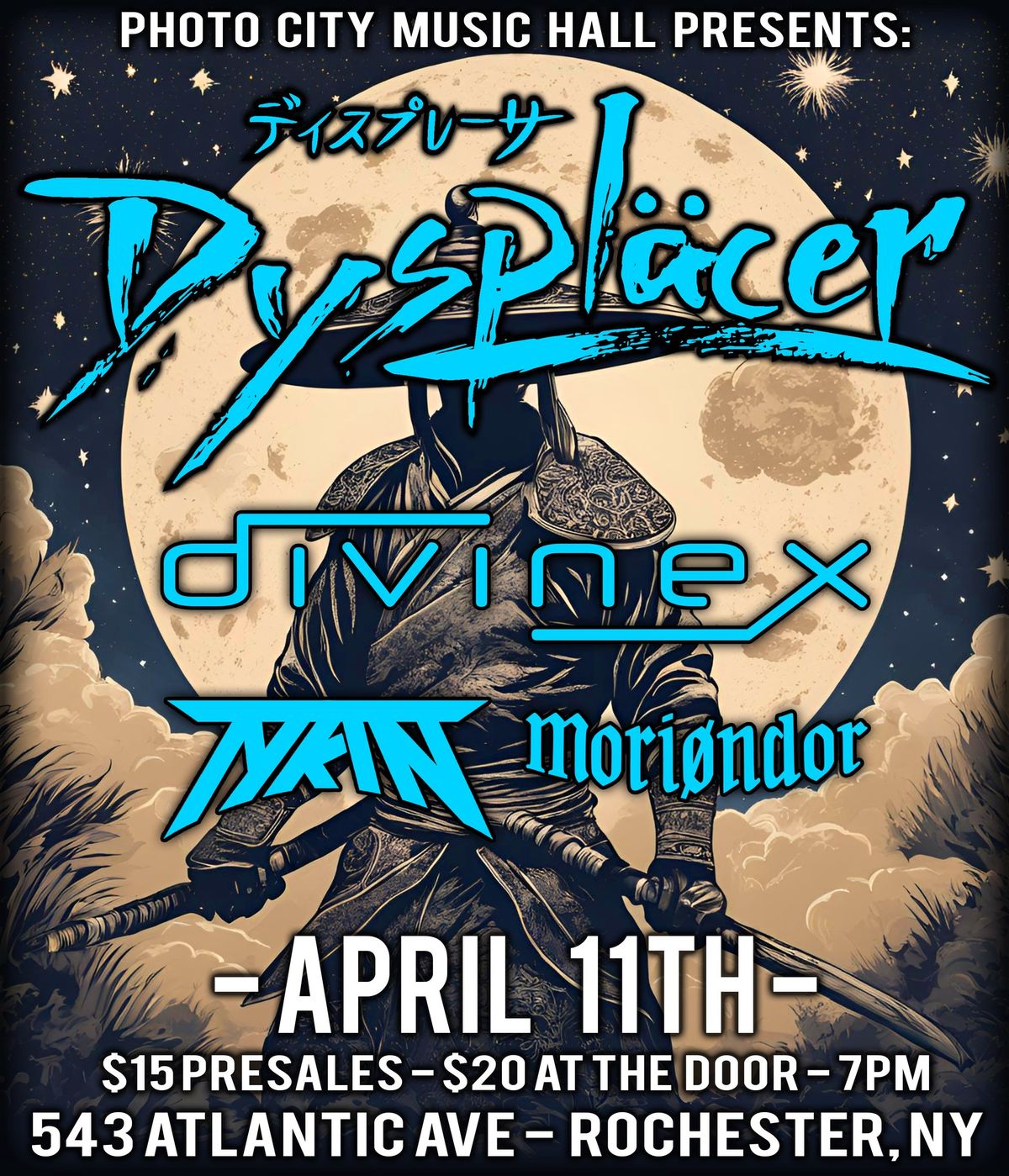 Dysplacer, Divinex, Tykin, & Moriondor @ Photo City Music Hall