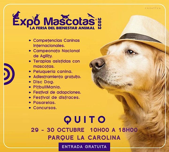 Expo Mascotas Quito 2022, Parque La Carolina, Quito, 29 October to 30 ...