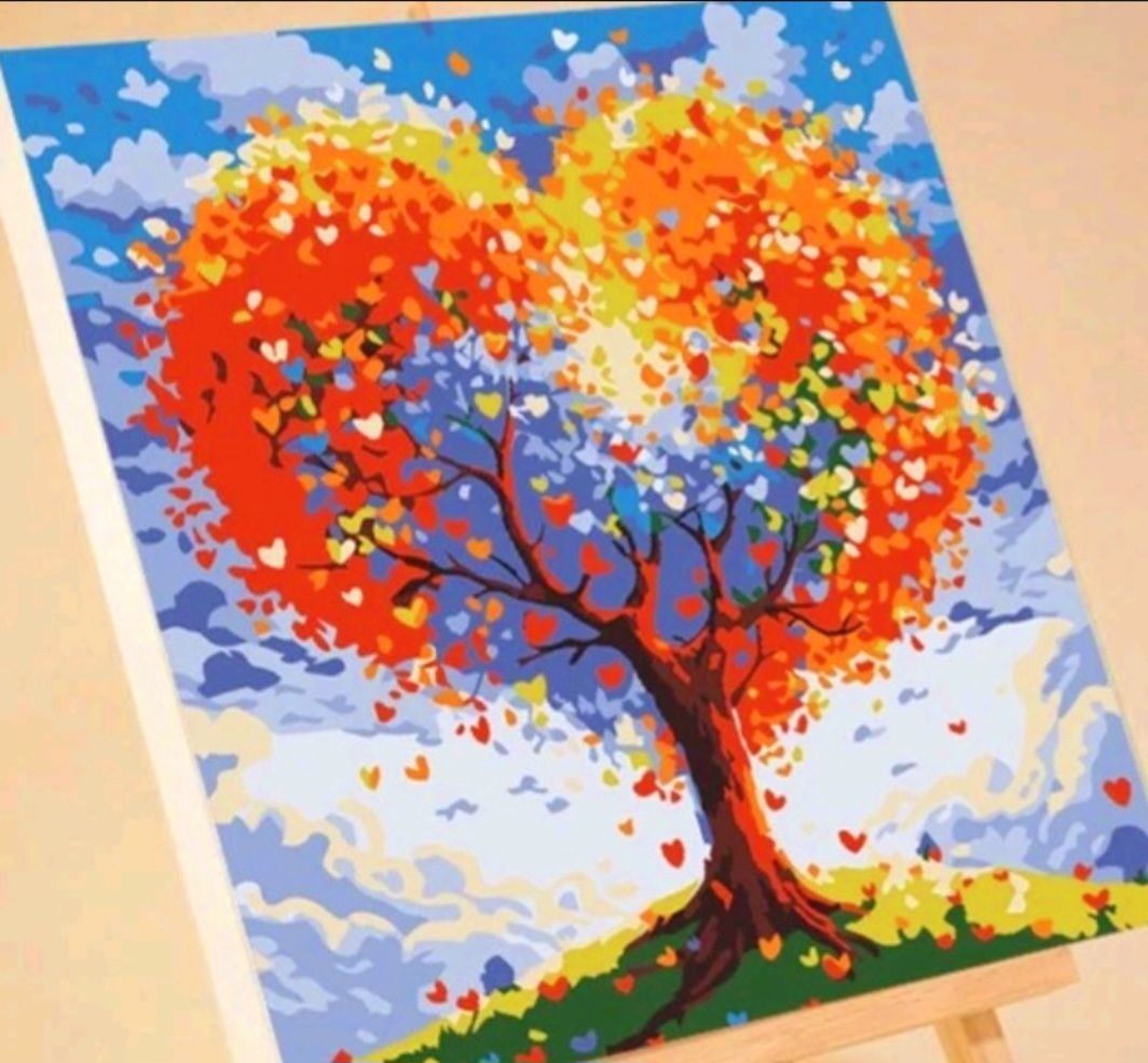 Tree of Love - paint by numbers. 