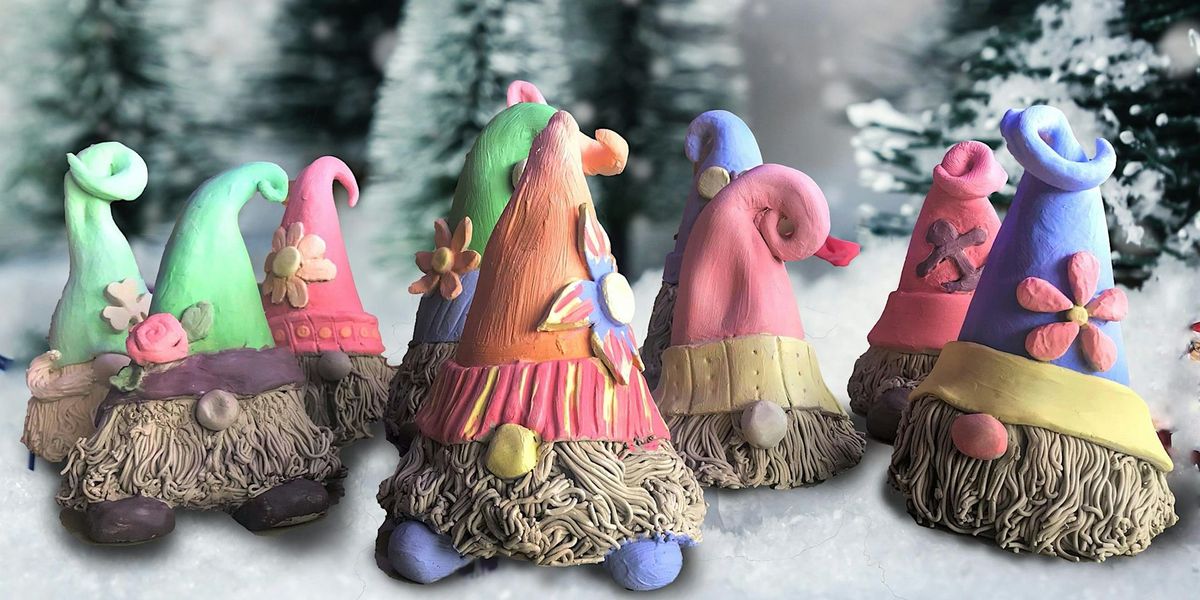 Make and Paint Clay Holiday Gnomes  @ Myth Maker Brewing