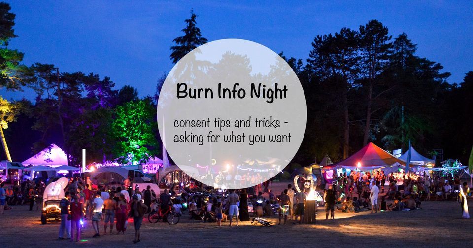 Burn info night: consent tips and tricks - asking for what you want