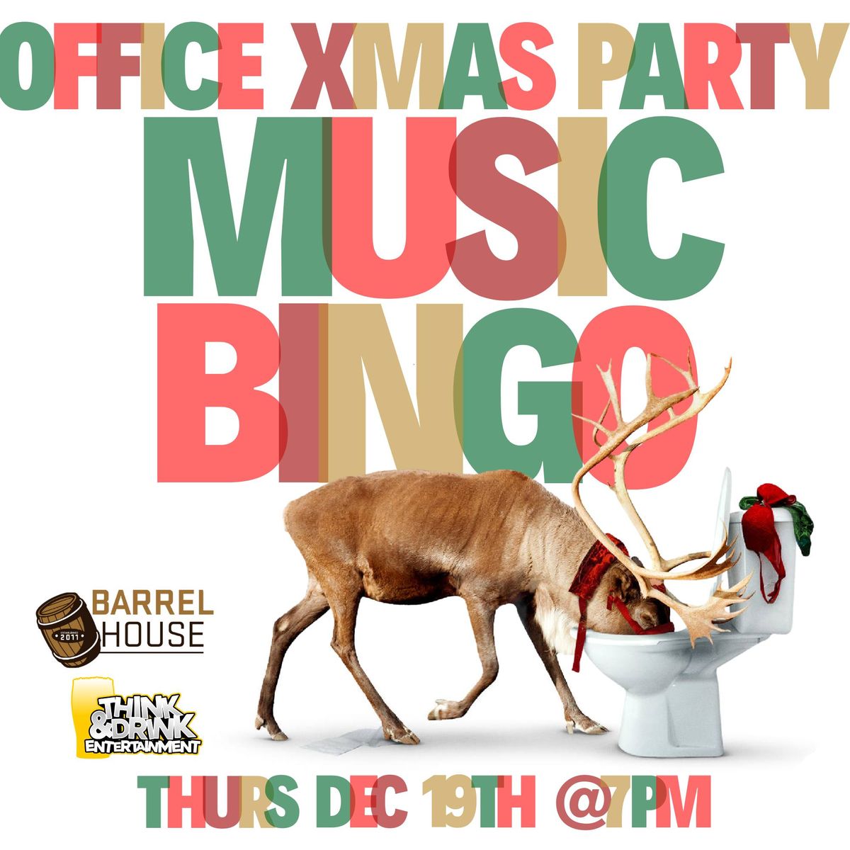 Office Xmas Party Music Bingo @ Barrel House (Coralville, IA) \/ Thursday, December 19th @ 7pm